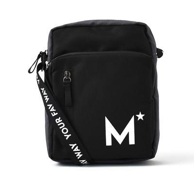 Mini Shoulder Christmas [Emono] [MIKASASTAR] Bag, Women's, Crossbody, Polyester, Casual, Sporty, Black, Yellow, Pink, Cute, Gift, (Black)