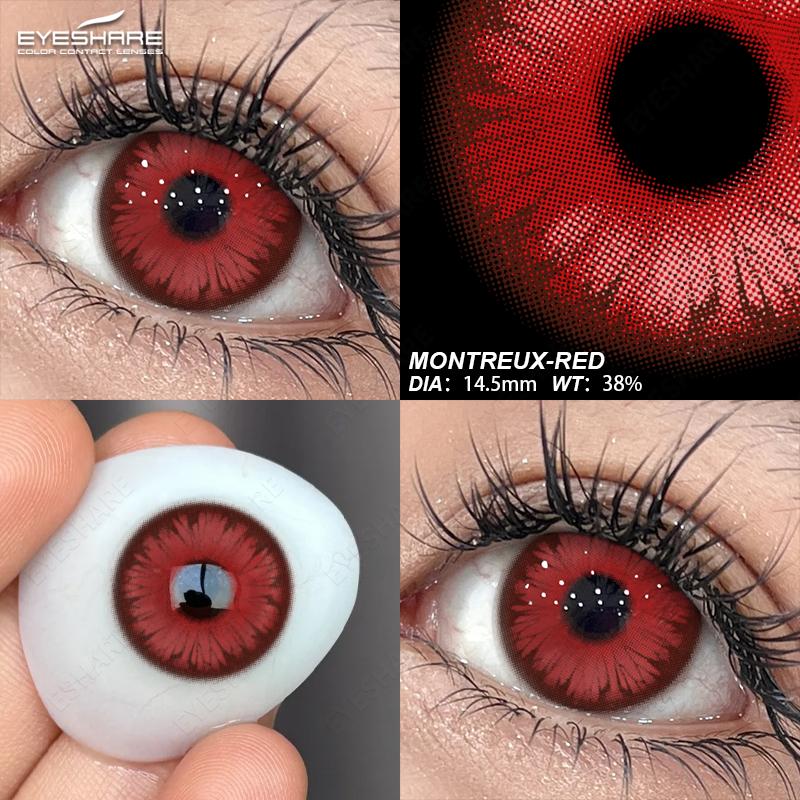 Eyeshare Cosplay Color Contact Lenses for Eyes Anime Purple Eyes Contacts Lenses Colorful Makeup Eyes Lenses Yearly 2pcs/pair