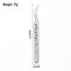 High-Grade Nine-Hole Stainless Steel Jewelry Tweezers: Bent & Straight, Long Thin Tip for Gems, Nails, and Eyebrows