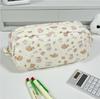 Korean Style Solid Color Cute Square Pencil Case - Large Capacity for Students