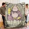 1Pc MajinBuu Print Flannel Blanket, High quality Comfortable for All Seasons, Warmth and Comfort, Perfect for Christmas Gifts