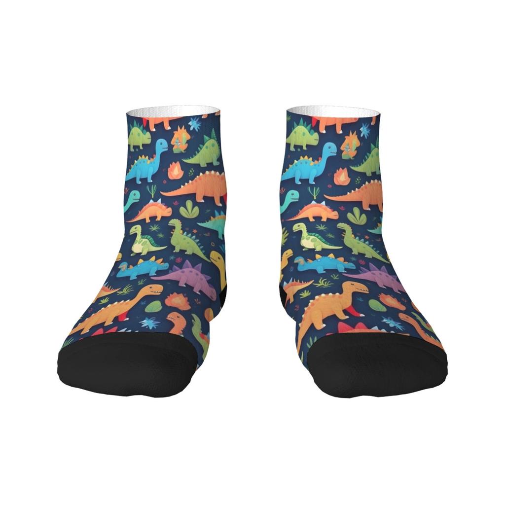 Harajuku Cute Dinosaur Cartoon Socks Novel Funny Happy Compression Socks Unisex Soft Skin-friendly Comfortable Fashion Socks