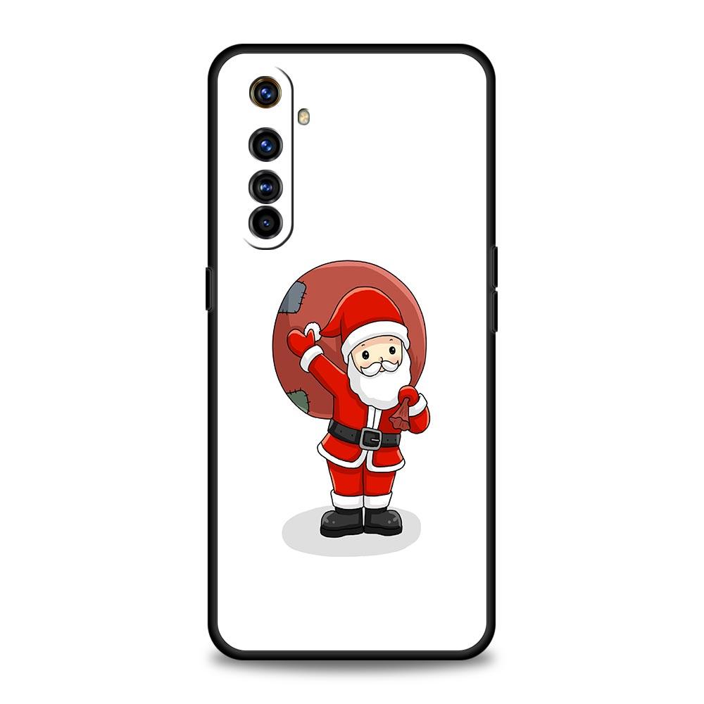For Realme GT Neo 2 3 3T 5 Phone Case For Realme 12 11 5G 10 9 8 5G 7 6 GT5 GT3 GT2 Pro C21 C11 C25 Cover Christmas Santa Claus