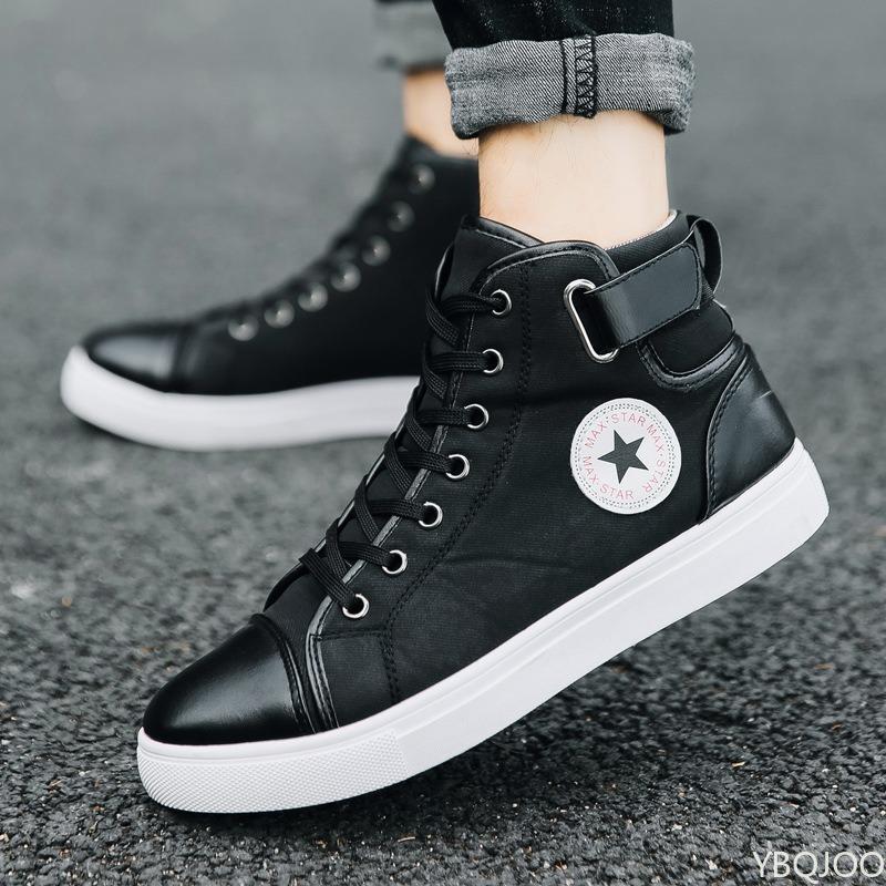 Spring new Breathable Lightweight Sports Shoes Fashion versatile Men High Top Sneakers Casual comfortable Outdoor Running Shoes