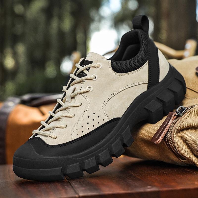 Yto Home Unisex Light Premium Men's Toe Layer Pigskin Anti Slip And Wear-Resistant British Look Hiking Shoes And Comfortable Workwear And Fashion Shoes Outdoor Hiki C