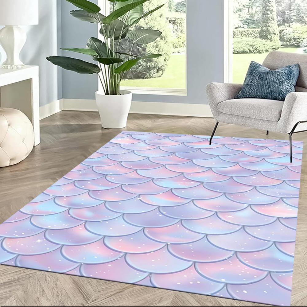 Mermaid's Underwater Adventure Floor Mats for Living Room, Bedroom and Room Decoration Are Suitable for Gifts.