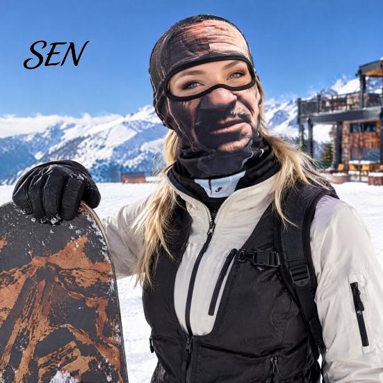 Head Protection Face Mask Funny Old Man Ski Mask, Full Neck Coverage Balaclava, Quick Drying Windproof Cover for Outdoor Cycling Sports Shield