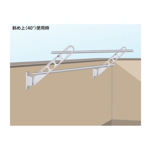 Kawaguchi Giken Hosclean HD-35-DB Dark Bronze Clothes Drying Rack for Waist Walls, 350mm (1 piece)