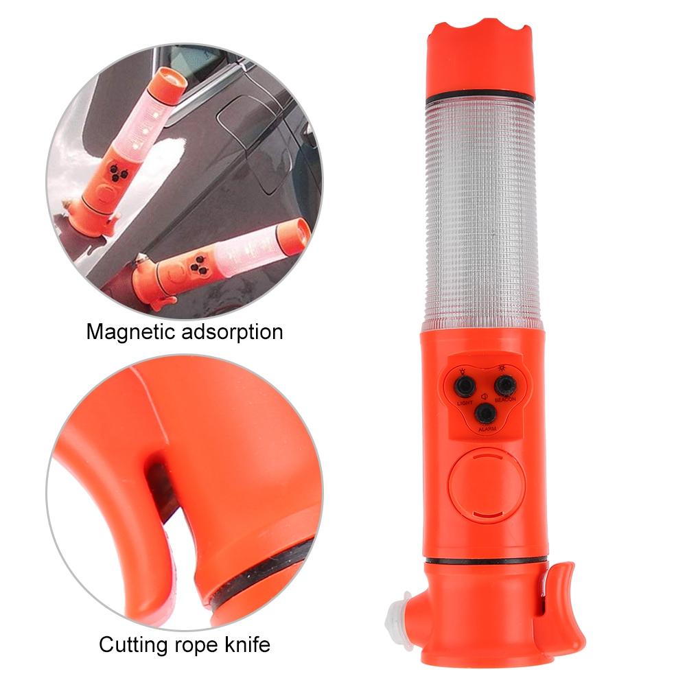 6 In 1 Multifunction Safety Hammer With LED Light Flashing Alarm Car Escape Window Breaker