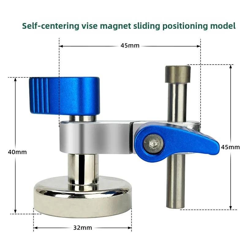 Menghină cu Centrare Automată Menghine Magnet Locator Poziționer Locație Piese de Lucru CNC Paralele Auxiliare Suport Magnetic Auxiliar Menghină Menghine