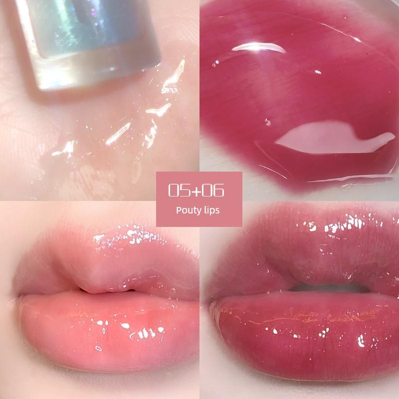It's So Soft! Lip Oil Uuny Transparent Lip Gloss Lipstick for Women Moisturizing and Hydrating Mirror-Like Jelly Glass Lips
