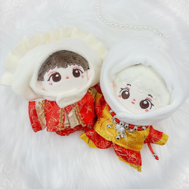 Plush Kigurumi Cap [for 10cm], White, Steamed Bun, Plush Costume, Dress-Up, Clothing, Stuffed Animal, Food, Portable, Oshikatsu Goods, Oshi Mascot,