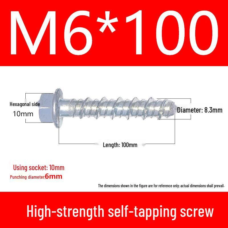 High-Strength Self-Drilling Concrete Anchor Bolt with Self-Anchoring Point and Special Cutting Head