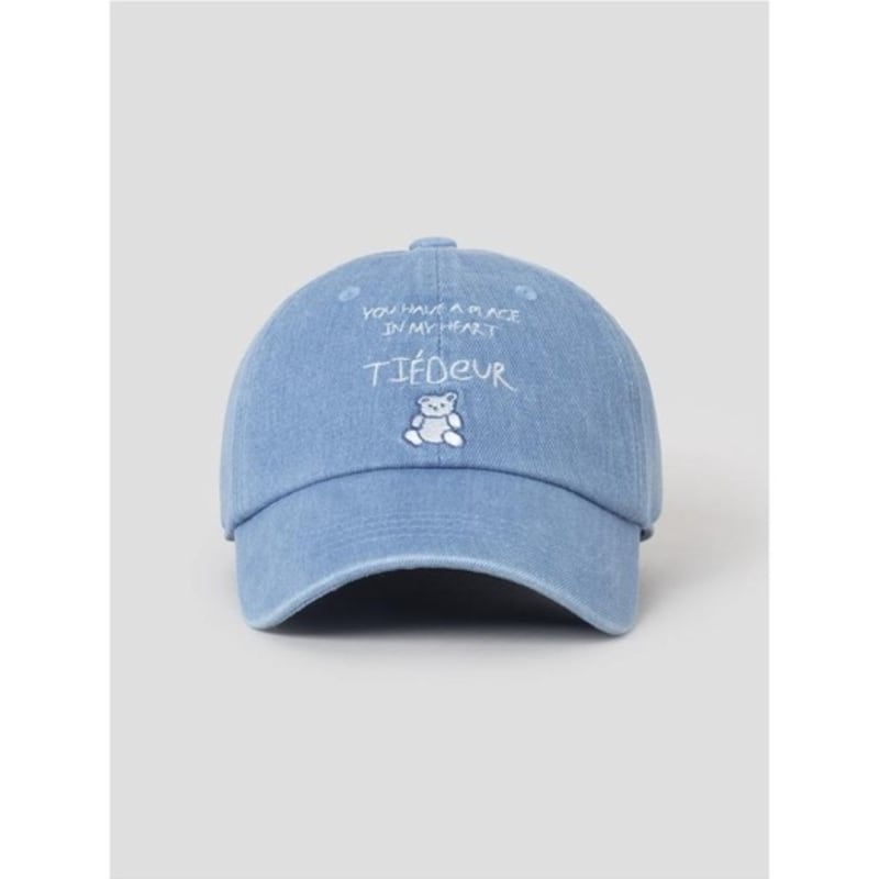 8SECONDS Bear Embroidered Denim Ball Cap Blue (19578BWY1P)