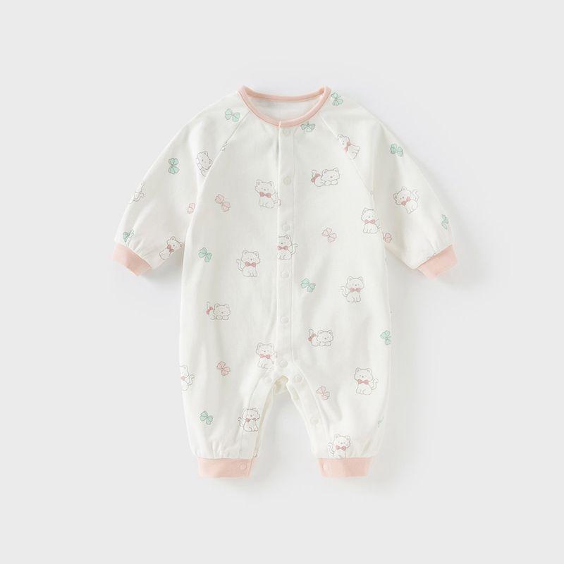 David Bella Baby Girl Jumpsuit Newborn Pure Cotton Romper 2026 Spring New Style Baby Boy Romper Cat Print [Ready in Stock] 59