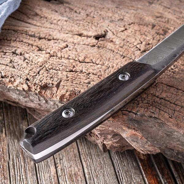 Damaskusmönster Rostfritt stål Smidt kök Fruktkniv Urbeningskniv Köttklyvskärare Grönsakskniv