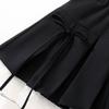 2025 Spring/Summer Girls' Korean Style Bow Lace Pleated Skirt Set