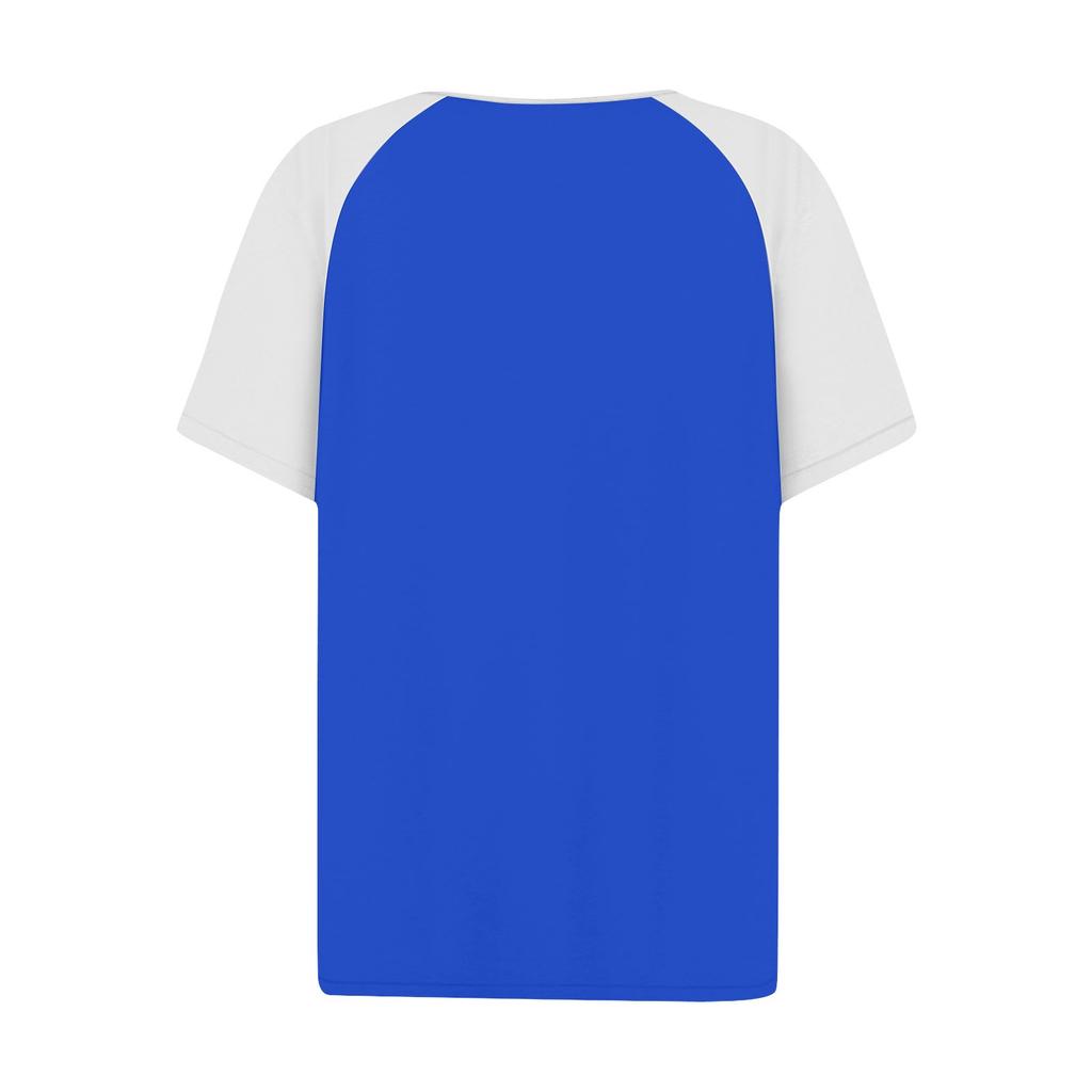 Women's T Shirt Tee Print Button Raglan Sleeve Daily Weekend Fashion Basic V Neck Regular Top