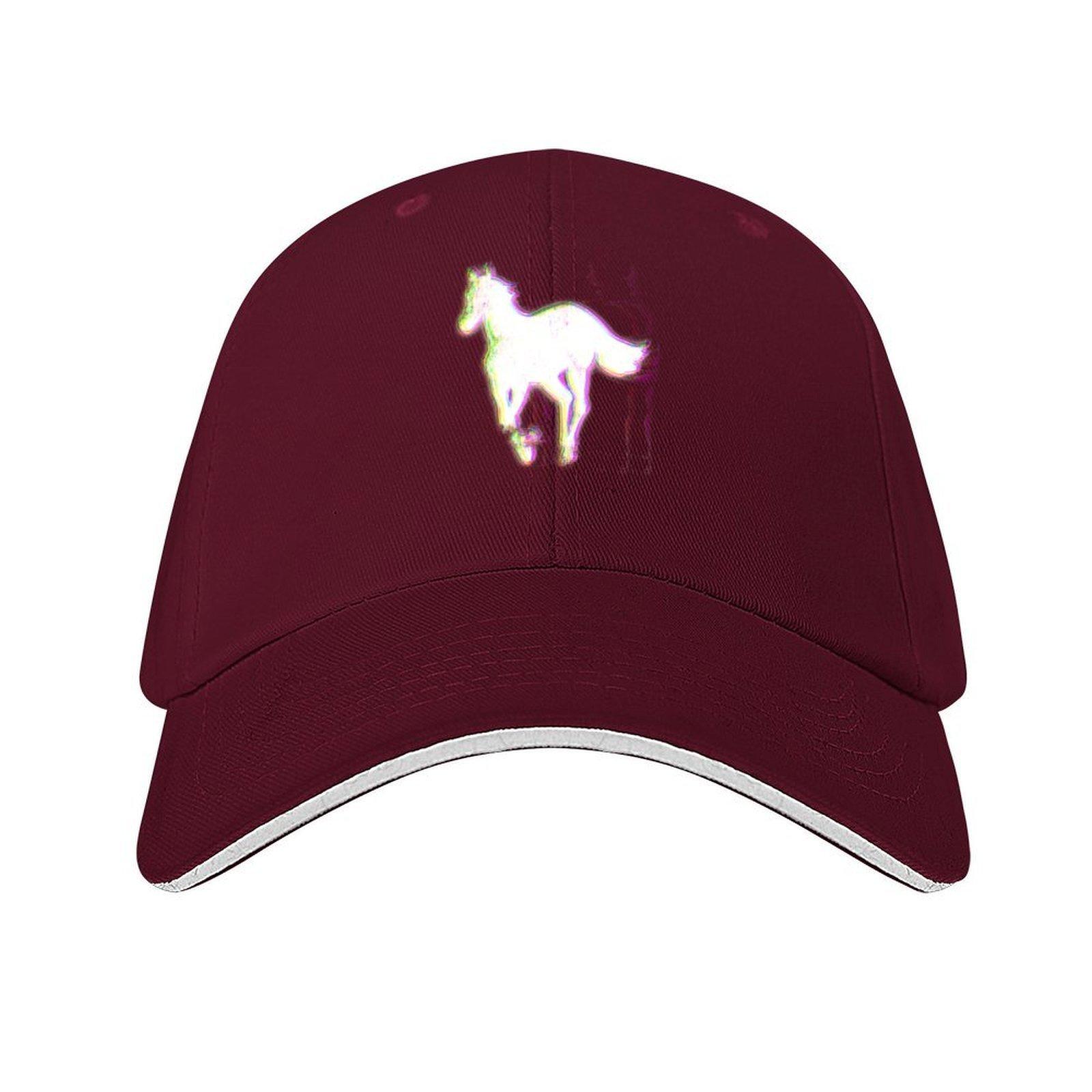 

White Pony Baseball Cap hiking hat Sunscreen beach hat Golf Hat Unisex Unisex Caps Womens