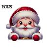Indoor Outdoor Winter Scene Stickers Christmas Switch Stickers, Removable Santa Claus/Puppy/Reindeer/Elf/Pickup Truck Light Easy Peel And