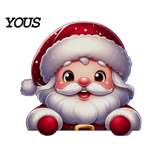 Indoor Outdoor Winter Scene Stickers Christmas Switch Stickers, Removable Santa Claus/Puppy/Reindeer/Elf/Pickup Truck Light Easy Peel And