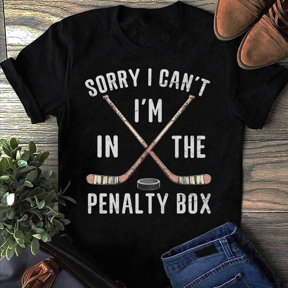 Funny Hockey Penalty Box T-Shirt Adult Hockey Player Gift Women T Shirts S чёрный