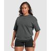 Gymshark Gains Washed HeavyweighT CoTTon T shirT asphalT Grey Black B3c2p Gc9x