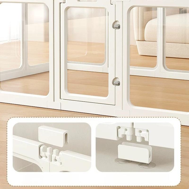 Acrylic Dog Fence Kennel Pet Indoor Isolation Dog Fence Safety Protection Anti-Jailbreak Large Dog Cage Pet House Products