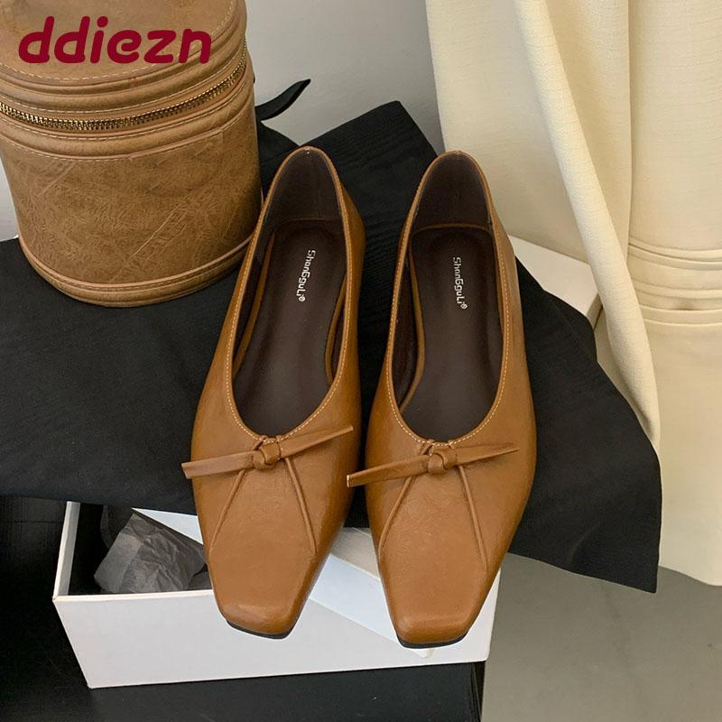 Fashion Luxury Fashion Butterfly-Knot Women Flats With Shoes Casual Female Soft Footwear Shallow Ladies Flats Slip On Shoes