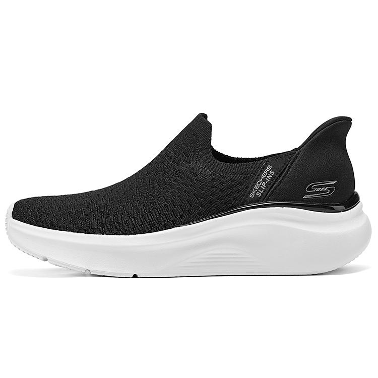 Skechers Slip-Ons Comfortable Versatile Low-Top Casual Shoes Women sneakers Black White 117619-BLK 37.5