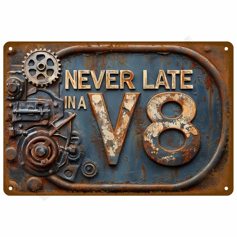 Retro Metal Sign Wall Art Mural Aesthetic Room Home Decor Items Poster Vintage Metal Plate Garage Decoration Tin Sign Plates Bar