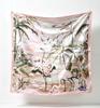 Beach sunset fashion silk scarf print 91CM silk square scarf decorative scarf scarf versatile shawl silk scarf