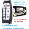 Keyless Entry Remote Control Smart Key for Hyundai Genesis G70 2021-2023 | Alliskeys 6-Buttons Proximity Key Fob Replacement for Hyundai Genesis G70