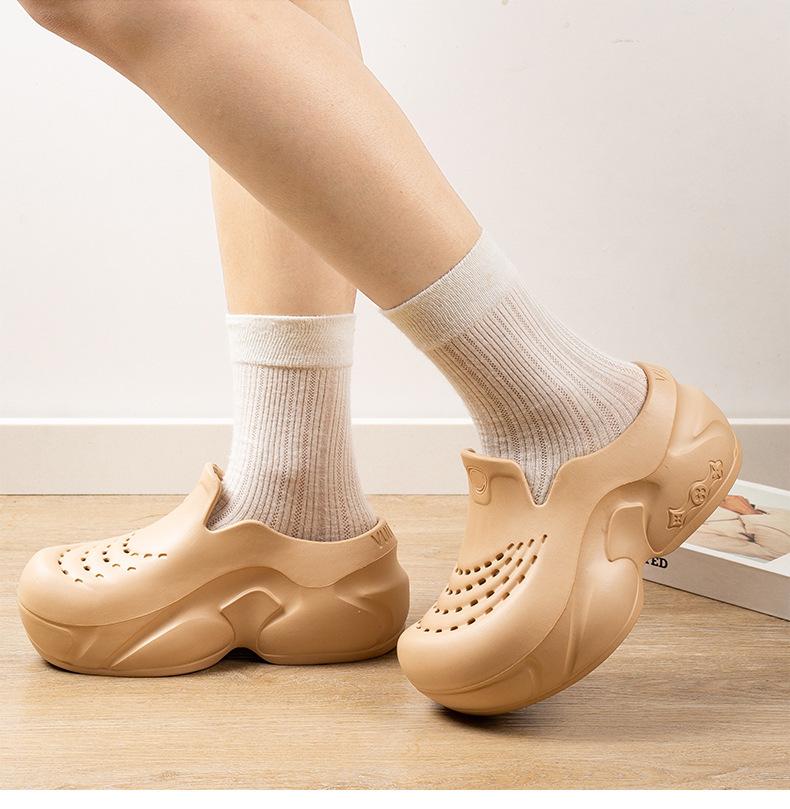 Nové Baotou líné boty módní všestranné pánské a dámské nošení zvýšení výšky protiskluzové plážové prodyšné boty na jedno šlápnutí ženy