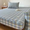 Sleeping grid all cotton color woven washed cotton grid sandwiched cotton bedding sheet