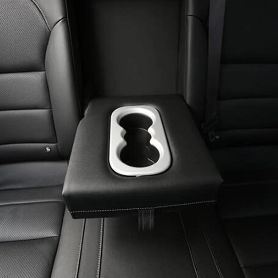 Car Rear Water Cup Holder Protection Cover Trim Sticker for Renault Koleos for Samsung QM6 2017-2022 Stickers ABS Accessories