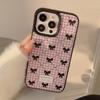 Korean Bow Plaid Mobile Phone Case 16 Apple 14promax Sweet 11 Suitable for IPhone 15 Leather 13 Winter