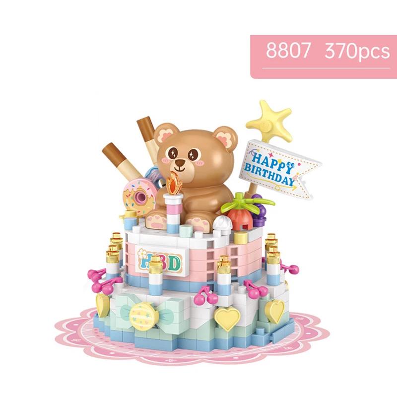 Cute Animal Rabbit Mini Building Blocks DIY Bear Model Mini Construction Bricks Toys Home Decor Holiday Gifts for Kids