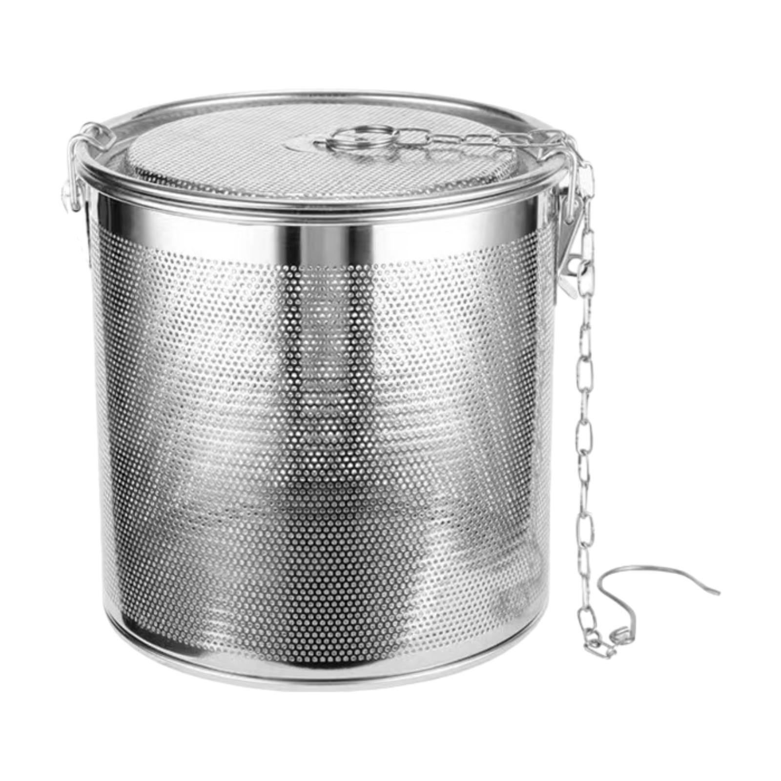 

Seasoning Filter Brewing with Chain Hook Loose Leaf Tea Steeper Teaware Tea Filter Spice Stainless Steel Seasoning Strainer