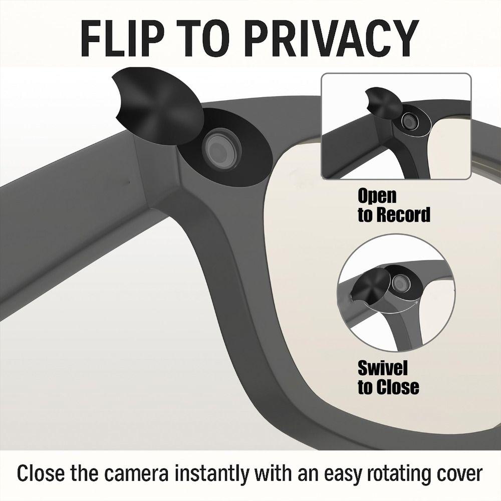 3/6Pcs Rotating Design Smart Glasses LED Light Privacy Cover Blocking Stickers for Ray-Ban Meta/Wayfarer/Skyler/Headliner5