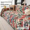 Floral Sofa Cover Cat-Proof Full Wrap Reversible for L-Shaped 2/3/4 Seater Couch Multi-Color Living Room Protector
