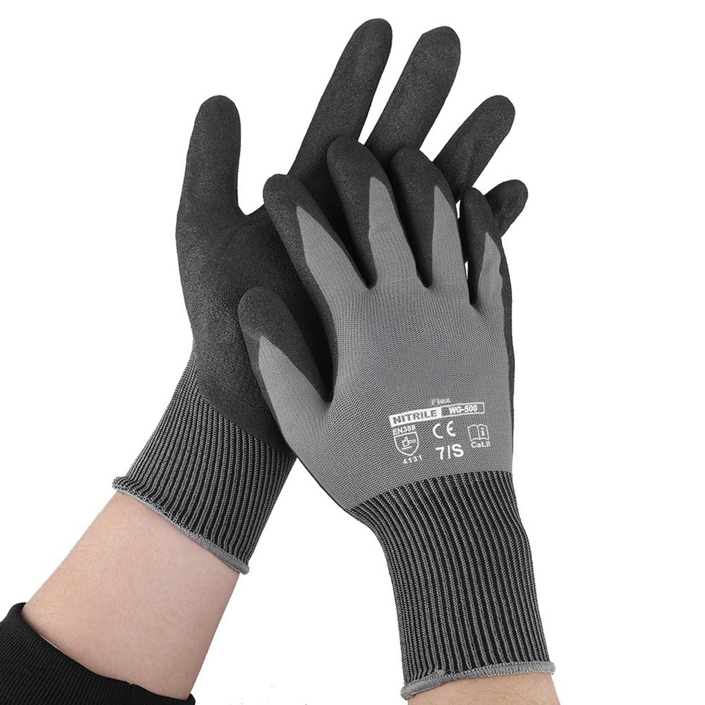 Anti slid Cut Resistant Gloves Oil and Wear Resistance Working Gloves S