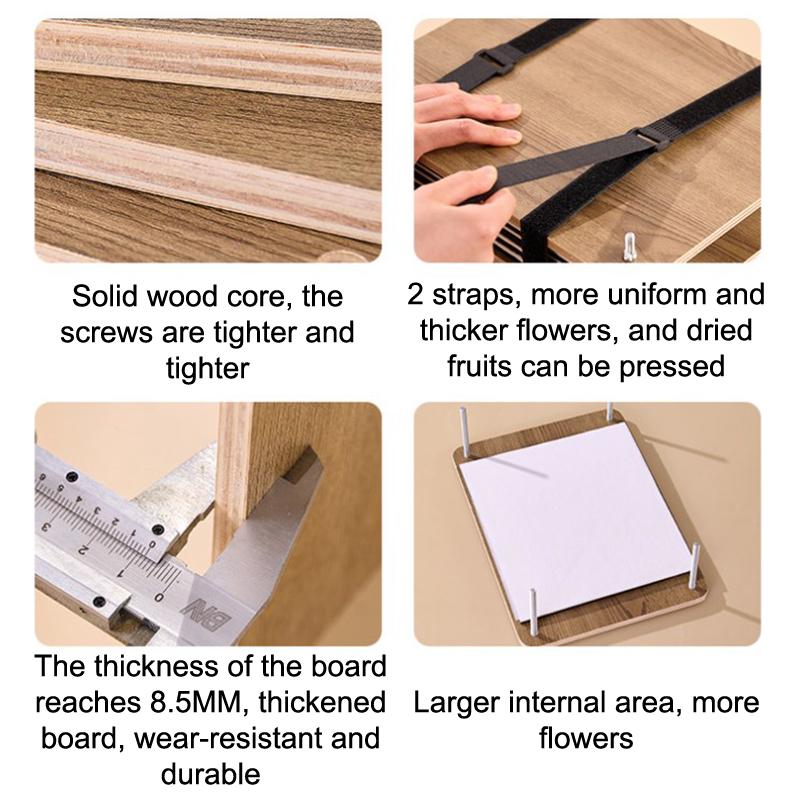 Flower Press Kit 5 Layers Wooden Flower Press Complete Flower Preservation Kit Leaf Pressing For Diy Crafts Making Dried Plants