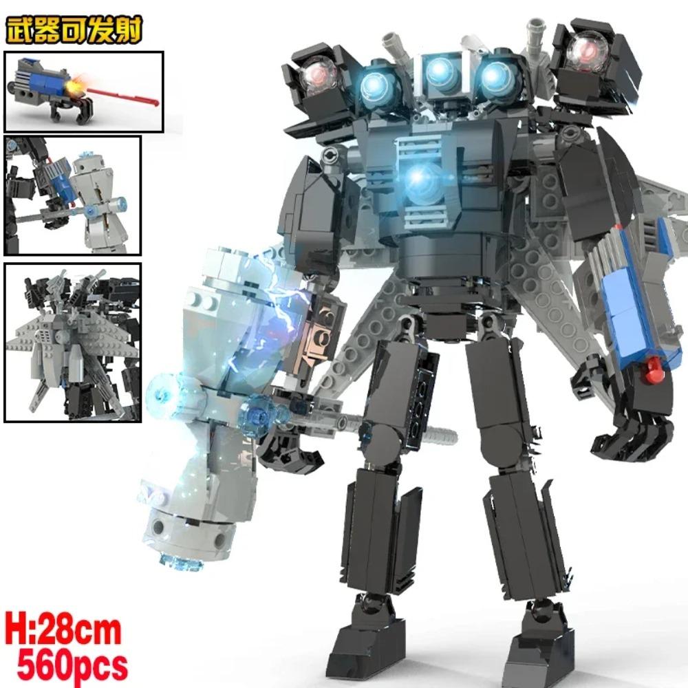 MOC Skibidi Toilet Building Blocks Set Titan Speakerman Cameraman Tvman Bricks DIY Model Toys For Kid New Year Birthday Gifts