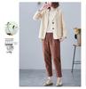 Women's 2024 Spring/Autumn Cotton-Linen Loose Casual Blazer - Plus Size, Long Sleeve, Short Jacket