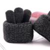 Winter Touch Screen Gloves Men's Finger Warm Piled Thickened Jacquard Wool Half Finger Knitted Gloves