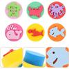 NUOBESTY Kids Painting Sponge 6Pcs EVA Paint Stamper Ocean Animal Pattern Sponge Painting Shapes Early Learning Finger Paint Sponge Craft Drawing