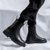 Chelsea boots men's autumn cigarette boots high-top cotton boots Martin boots men's British style platform ins tide 4501-R