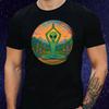 Unisexs Alien Yoga Theme Cotton Tshirt Size Xs To 5xl