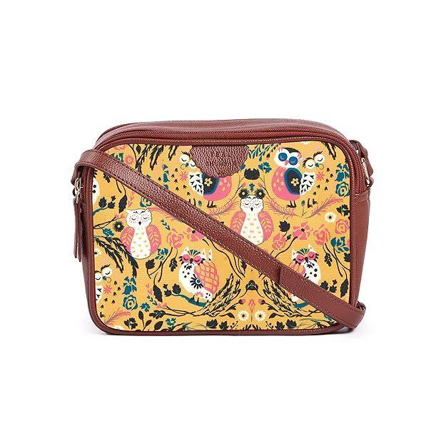 Women's Sling Bag | Crossbody Bag | Printed Canvas Box Sling Bag | Multipurpose Daily Use Bag for Office/College